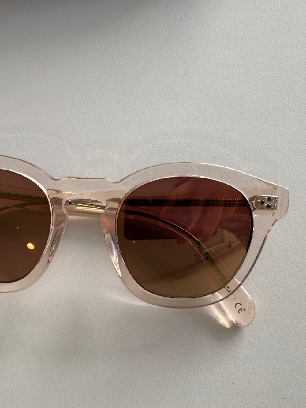 Oliver People Blush Pink Round Sunglasses